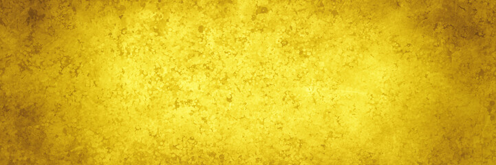 Yellow or gold background texture, elegant brown grunge texture on border, old yellow paper, textured vintage metal design for website header or projects