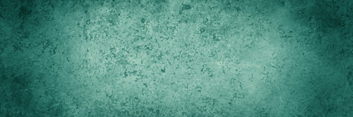 Blue green background texture, elegant teal grunge texture on border, old light blue green paper, textured vintage metal design for website header or projects