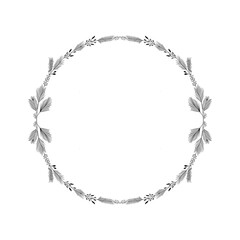 Flower frame corner line drawing