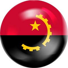 Angola country flag button