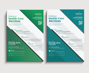 Naklejka premium Medical Healthcare Flyer Template 