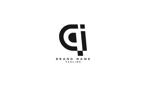 CQI, QI, Abstract initial monogram letter alphabet logo design