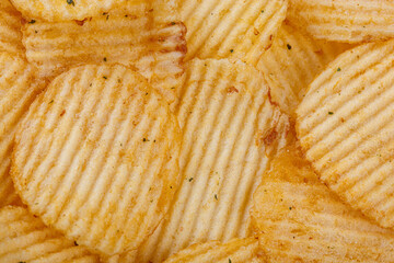 Lots of potato chips, texture