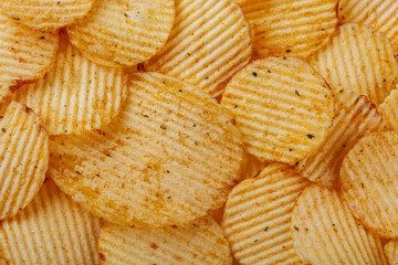 Lots of potato chips, texture
