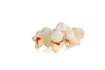 popcorn macro on a white background