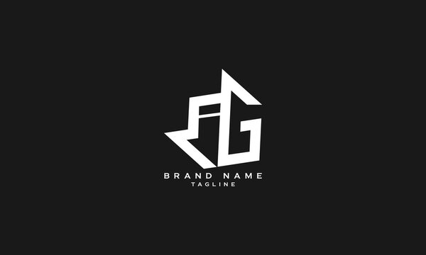 IGB, IBG, Abstract initial monogram letter alphabet logo design