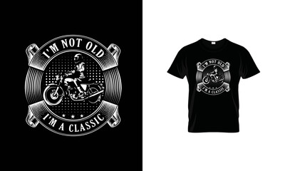 Classic Motorcycle T-shirt Design 
