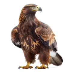 Muurstickers golden eagle isolated on white © I LOVE PNG