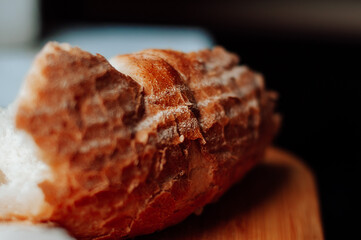 bread on a wooden board