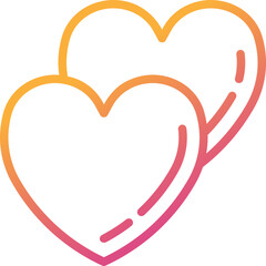 heart gradient line icon