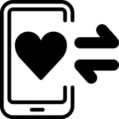 mobile phone solid line icon