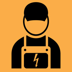 Elektriker, Handwerker, Elektrobetrieb - Hinweisschild