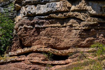 Fototapeta premium Geological formations at Boljetin river gorge in Eastern Serbia