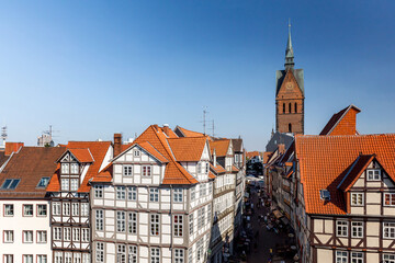 Schöne Ansicht der Altstadt von Hannover, Niedersachsen, Deutschland