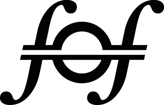 initial fof luxury logo design