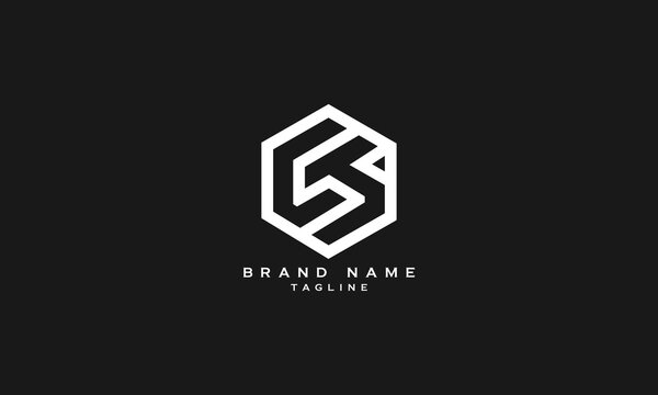 CTS, CS, SJ, JS, Abstract initial monogram letter alphabet logo design