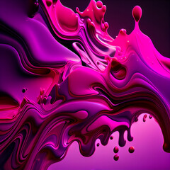 Obraz premium Viva Magenta background abstract fluid liquid wallpaper pink and purple color
