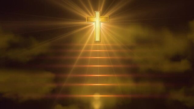 jesus christ symbol stairway to heaven green screen background