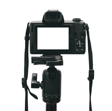 Modern Mirrorless Camera On A Transparent Background