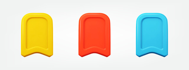 Bookmark 3d colorful icon set. realistic vector illustration. design elements collection in cartoon minimal style