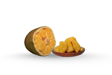 Jackfruit with isolated on white background