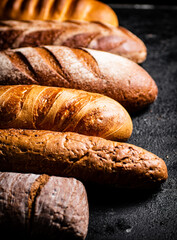 A variety of fragrant fresh bread. 
