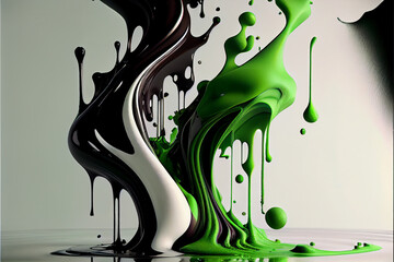Abstract fluid splash created with Generative Ai