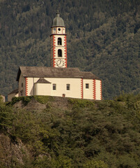 Fototapeta premium Church of San Martino in Soazza, Swiss Canton of Graubünden