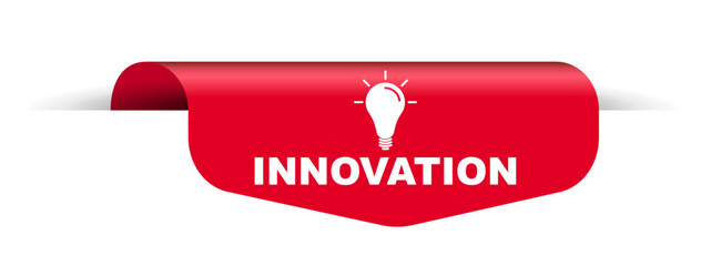 red vector illustration banner innovation