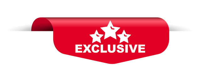 red vector illustration banner exclusive