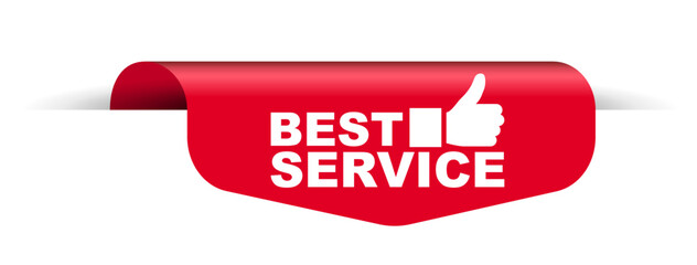red vector illustration banner best service