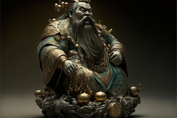 Tsai Shen Yeh or Cai Shen - God_of_Wealth Chinease new year 2023 illustration generative ai
