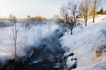 river in winter