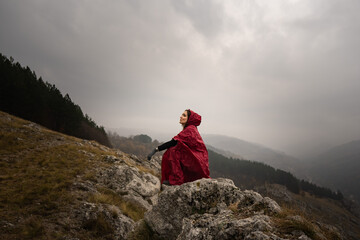 Little red riding hood hiking