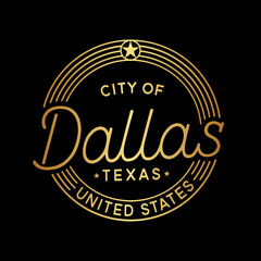 City of Dallas vector design template. Dallas Texas logotype. Vector and illustration.