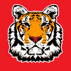 tiger head vector