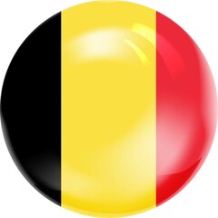 Fototapeta premium Belgium country flag button