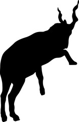 Silhouette goat animal farm on a white background