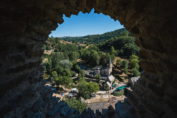 village trough a window