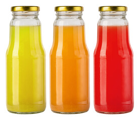 Juice glass bottle isolated