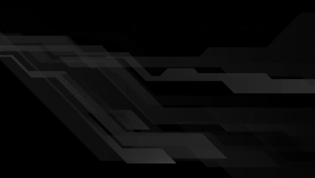 Black minimal technology abstract background. Seamless looping futuristic motion design. Video animation Ultra HD 4K 3840x2160