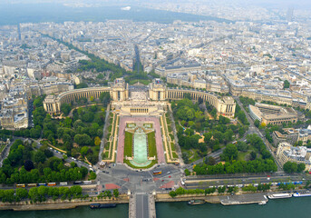 Panorama of Paris seen from the Eiffel Tower
