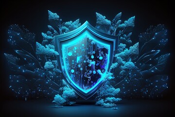 Fototapeta premium data protection, digitalsecurity, computer, internet, antivirus, hacker, cracker, Quantum Encryption,conceptual illustration,generated by ai