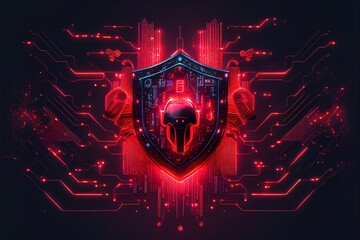 Fototapeta premium data protection, digitalsecurity, computer, internet, antivirus, hacker, cracker, Quantum Encryption,conceptual illustration,generated by ai