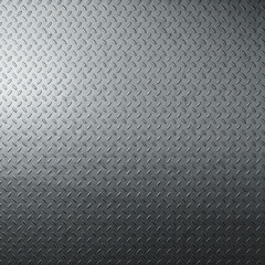 Diamond plate metal background. Brushed metallic texture. 3d rendering