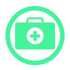 green green mint medical box icon