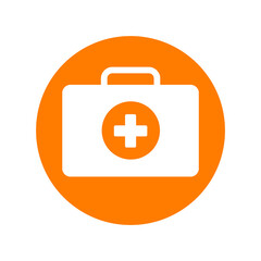 orange medical box icon