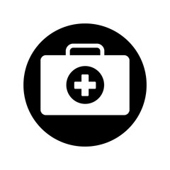black medical box icon