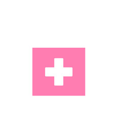 Obraz premium pink medical bottle icon