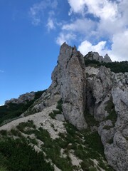 mountain landscape with blue sky